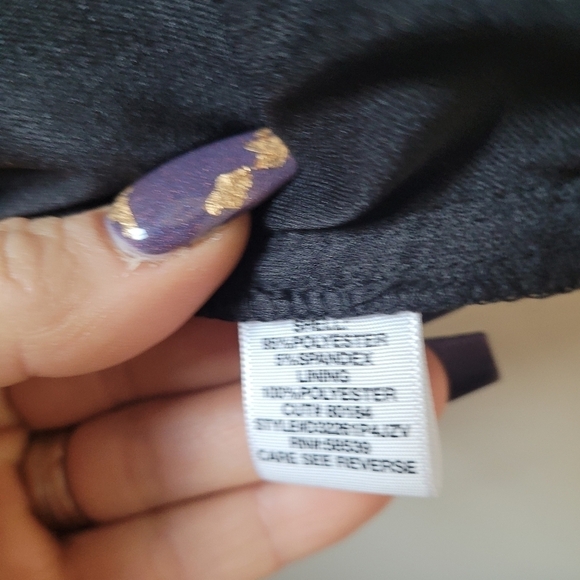 Studio Y black bodycon Y2K strepless mini dress - Picture 5 of 6